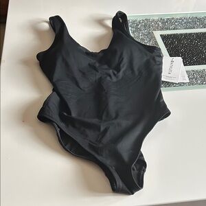 Athleta Black Scoop-Back One-Piece Swimsuit